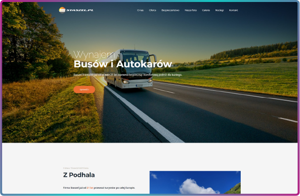 Projektowanie i tworzenie stron internetowych - realizacje - Staszel.pl - firma transportowa