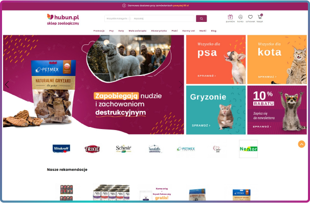 Tworzenie sklepów internetowych - realizacja - Sklep Hubun.pl